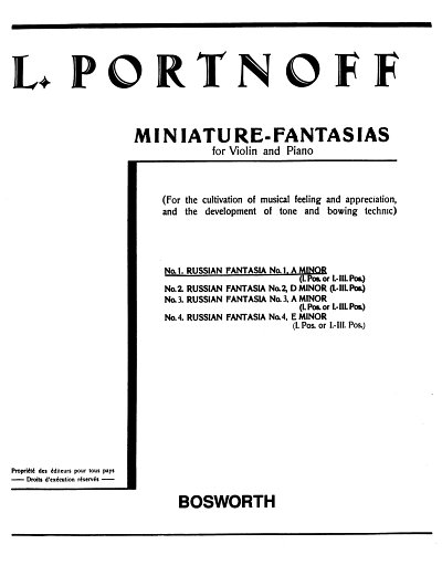 L. Portnoff: Russian Fantasy No. 1 in A m, VlKlav (KlavpaSt)