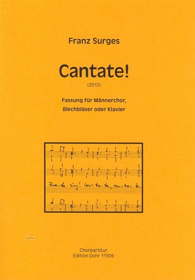 F. Surges: Cantate!, MchKlav (Chpa)