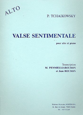 P.I. Tschaikowsky: Valse Sentimentale, VaKlv (Bu)