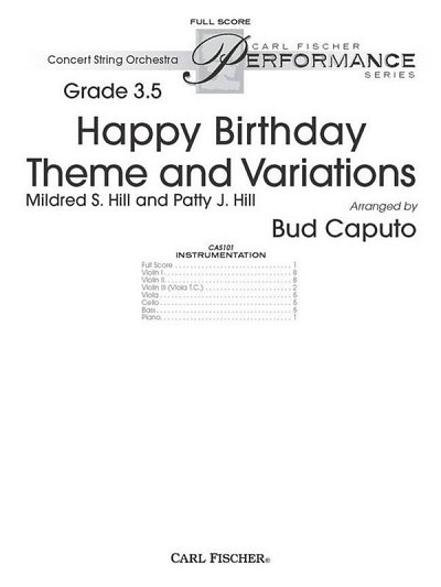 B. Hill, Mildred / Hill, Patty: Happy Birthday Theme and Variations