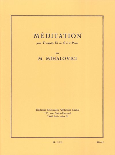 M. Mihalovici: Meditation, TrpKlav (KlavpaSt)