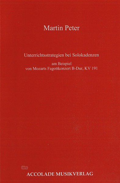 M. Peter: Unterrichtsstrategien bei Solokonzerten, Fag (Bch)