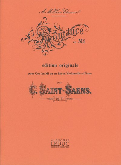 C. Saint-Saëns: Romance Op.67 In E (Part.)