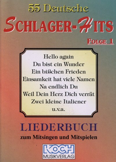55 Deutsche Schlager-Hits 1, GesGitKey (SB)