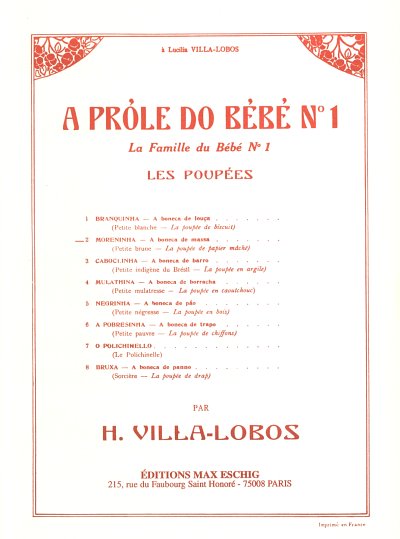 H. Villa-Lobos: Villa-Lobos Prole De Bebe V1 N2 Petite Brune Piano