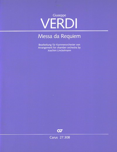 AQ: G. Verdi: Messa da Requiem, 4GesGchKamo (Part.) (B-Ware)