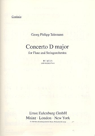 G.P. Telemann: Konzert  D-Dur, FlStrBc (Cemb)