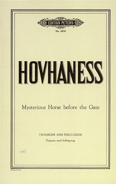 A. Hovhaness: Mysterious Horse Before The Gate Op 205