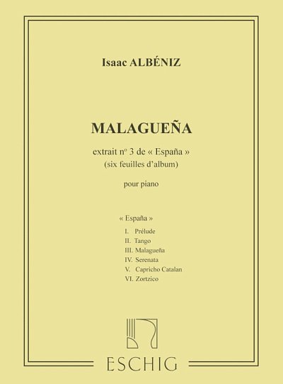 I. Albéniz: Espana Malaguena Piano , Klav
