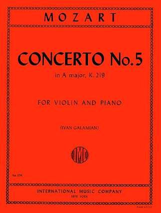 W.A. Mozart: Concerto N. 5 La K 219 (Gala, VlKlav (KlavpaSt)