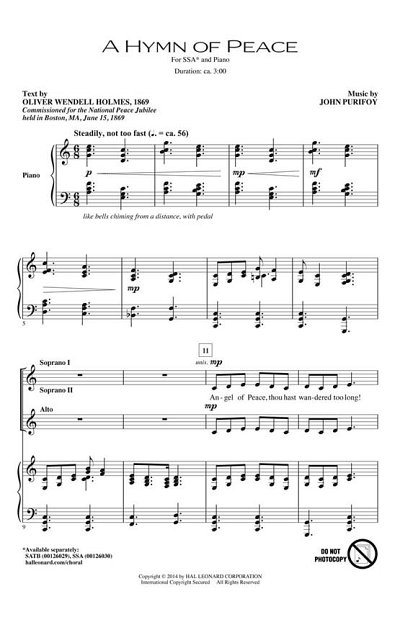 J. Purifoy: A Hymn of Peace, FchKlav (Chpa)
