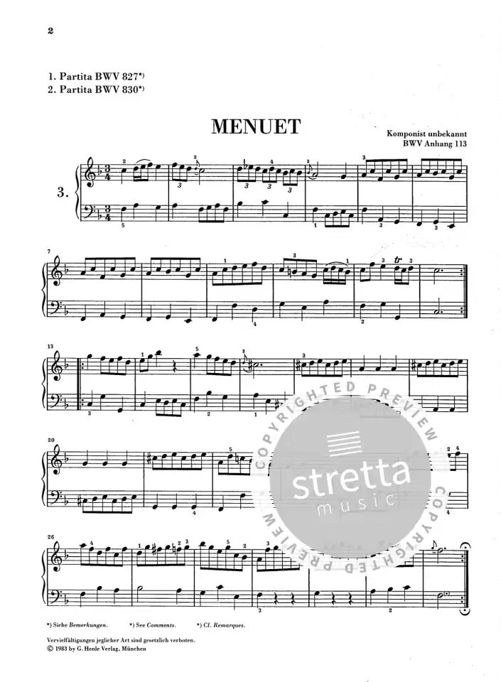 J.S. Bach: Notenbüchlein für Anna Magdalena Bach, Klav (1)