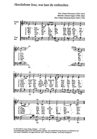 J.S. Bach: Herzliebster Jesu / O Haupt voll Blu, GCh4 (Chpa)
