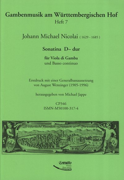 Nicolai Johann Michael: Sonatina D-Dur Gambenmusik Am Wuertt