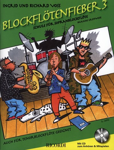 R. Voss: Blockflötenfieber 3, Sbfl/Tbfl (+CD)