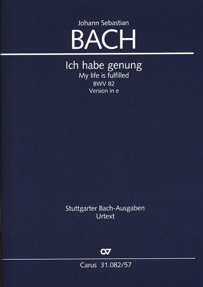 J.S. Bach: Ich habe genung BWV 82 - Vers, 4GesGchOrchO (Stp)