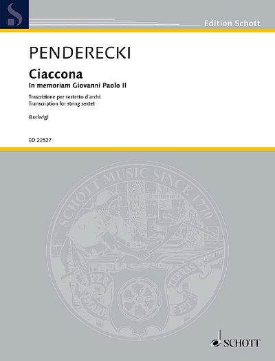 DL: K. Penderecki: Ciaccona - In memoriam Gi, 2Vl2Vle2Vc (Pa