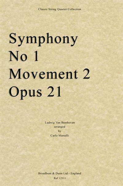 L. v. Beethoven: Symphony No. 1 Movement 2,, 2VlVaVc (Part.)