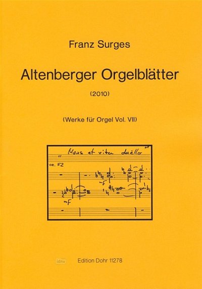 F. Surges: Altenberger Orgelblatter