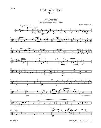 C. Saint-Saëns: Oratorio de Noël op. 12, GsGchOrch (Vla)