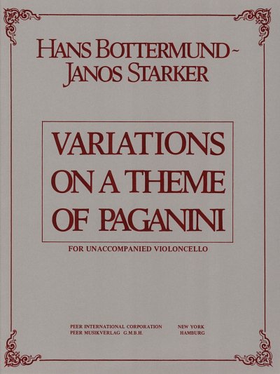 Bottermund Hans: Variations On A Theme Of Pagani
