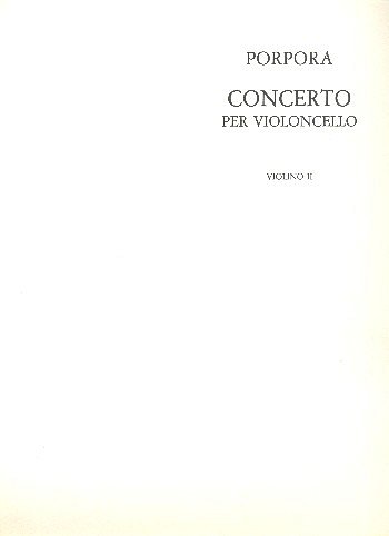 Porpora Nicola Antonio: Konzert für Violoncello a-Moll