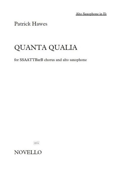 P. Hawes: Quanta Qualia (Alto saxophone part)
