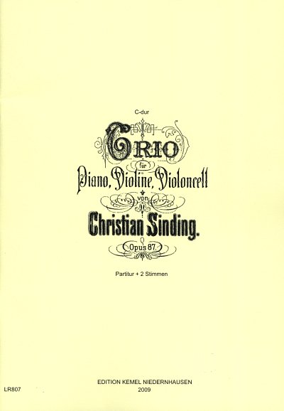 C. Sinding: Trio C-Dur Op 87