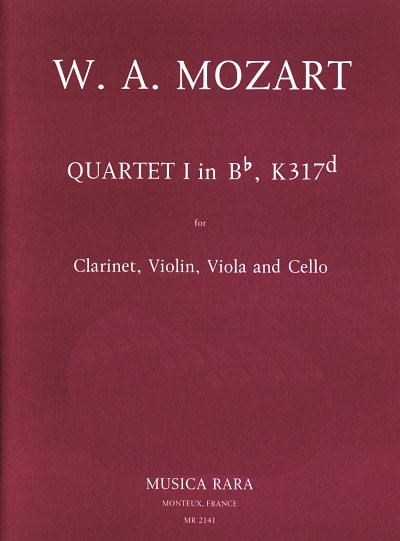 W.A. Mozart: Quartett Nr. 1 B-Dur, KlarVlVaVc (Stsatz)