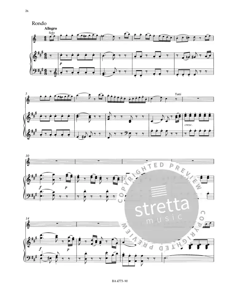 W.A. Mozart: Konzert A-Dur KV 622, Klr/BsskOrch (KA2St) (3)