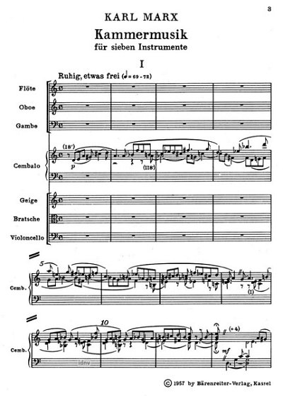 K. Marx: Kammermusik für sieben Instrumente op. 56 (19 (Stp)