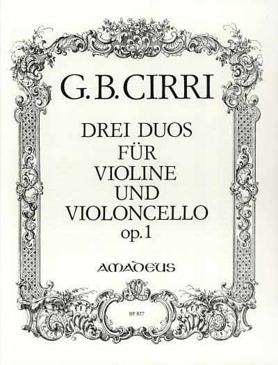 G.B. Cirri: Drei Duos op. 1
