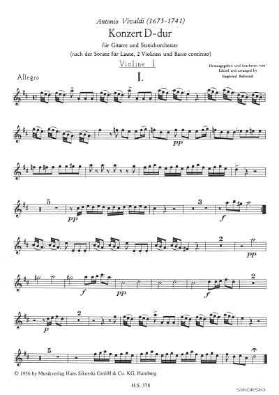 A. Vivaldi: Concerto D-Dur - Git Str Ars 22