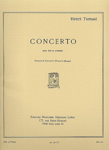 H. Tomasi: Concerto, VaKlv (Bu)