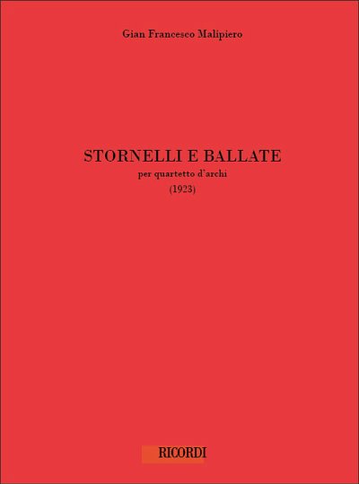 G.F. Malipiero: Stornelli e Ballate, 2VlVaVc (Pa+St)