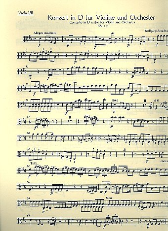 W.A. Mozart: Konzert D-Dur KV211, VlOrch (Vla)