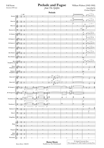 W. Walton: Prelude and Fugue from The Spitfir, Blaso (Part.)