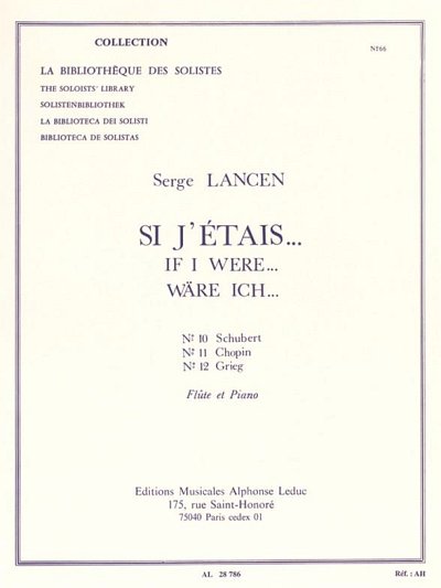 S. Lancen: Si J'Etais -N010 Schubert/N011, FlKlav (KlavpaSt)