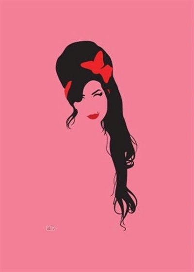 A. Winehouse: Amy Winehouse Doppelkarte p (Postkarte) (pink)