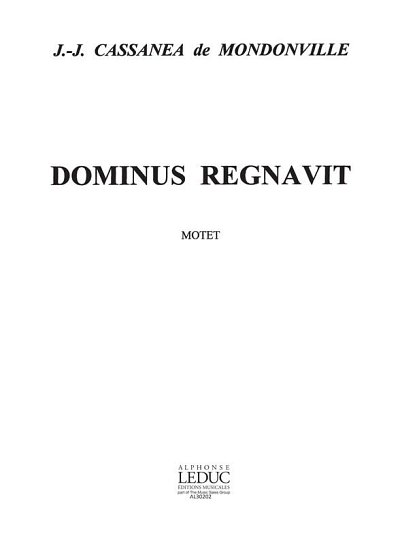 Dominus regnavit, Ch