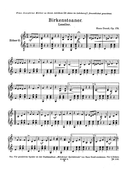 H. Dondl: Birkenstoana Landler Op 178