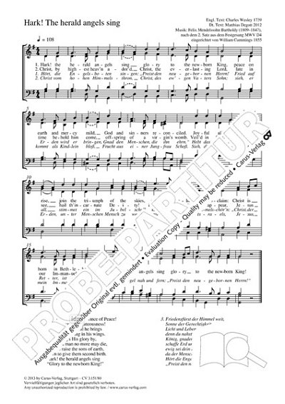DL: F. Mendelssohn Barth: Hark! The herald angels , GCh4 (Pa