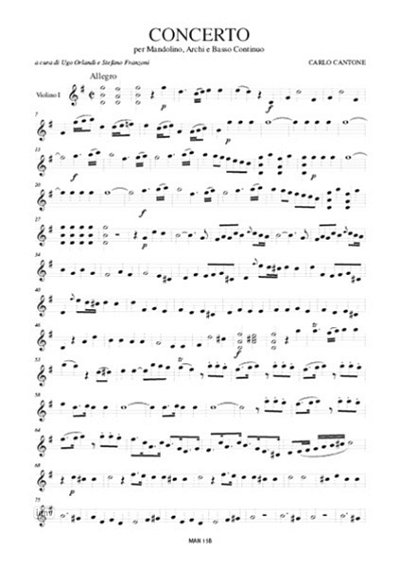 C. Carlo: Concerto in G major, MandStrBc (Stsatz)