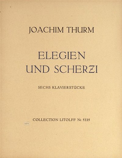 Thurm Joachim: Elegien U Scherzi