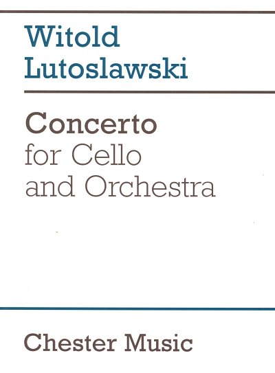 Concerto For Cello And Orchestra, VcOrch (Part.)