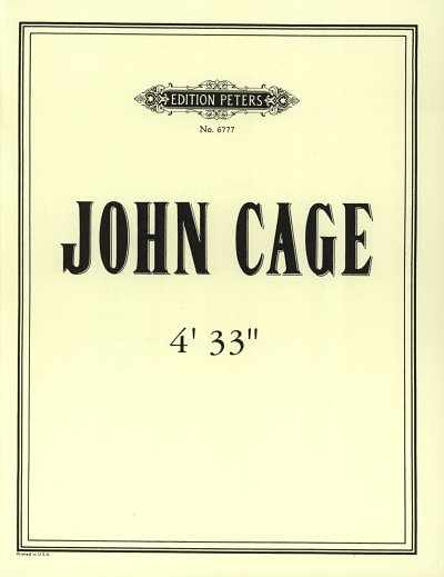 AQ: J. Cage: 4'33'' (B-Ware)