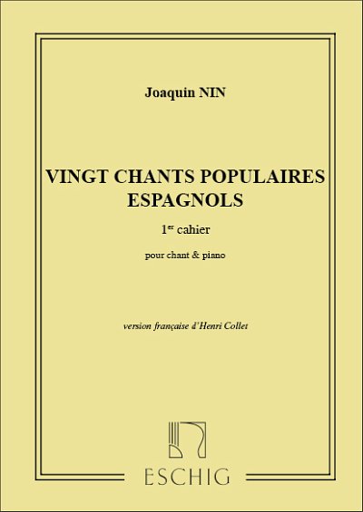 20 Chants Populaires Esp. Vol 1 Chant-Piano , GesKlav