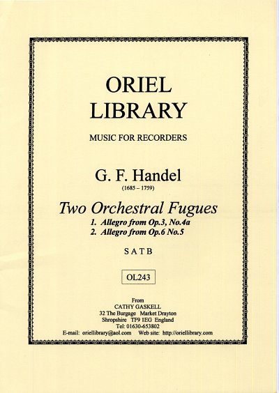 G.F. Haendel: 2 Orchestral Fugues