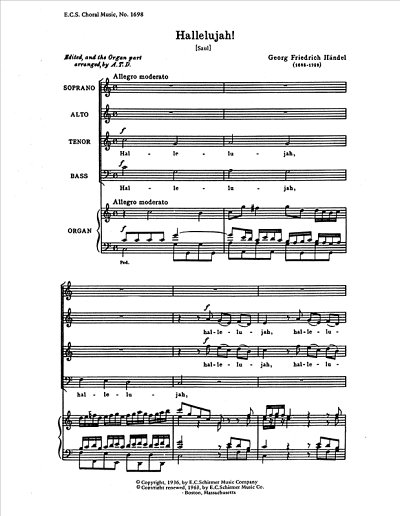 G.F. Händel: Saul: Hallelujah, GchOrg (Chpa)