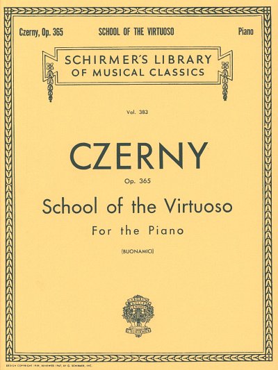 C. Czerny y otros.: School of the Virtuoso, Op. 365